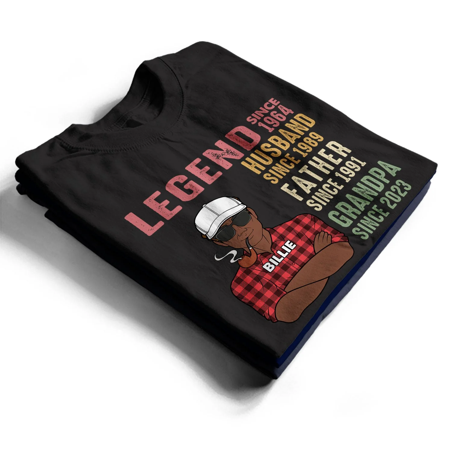 Legend Husband Father Grandpa - Funny Gift For Dad, Father, Grandpa - Personalized T Shirt - Image 2