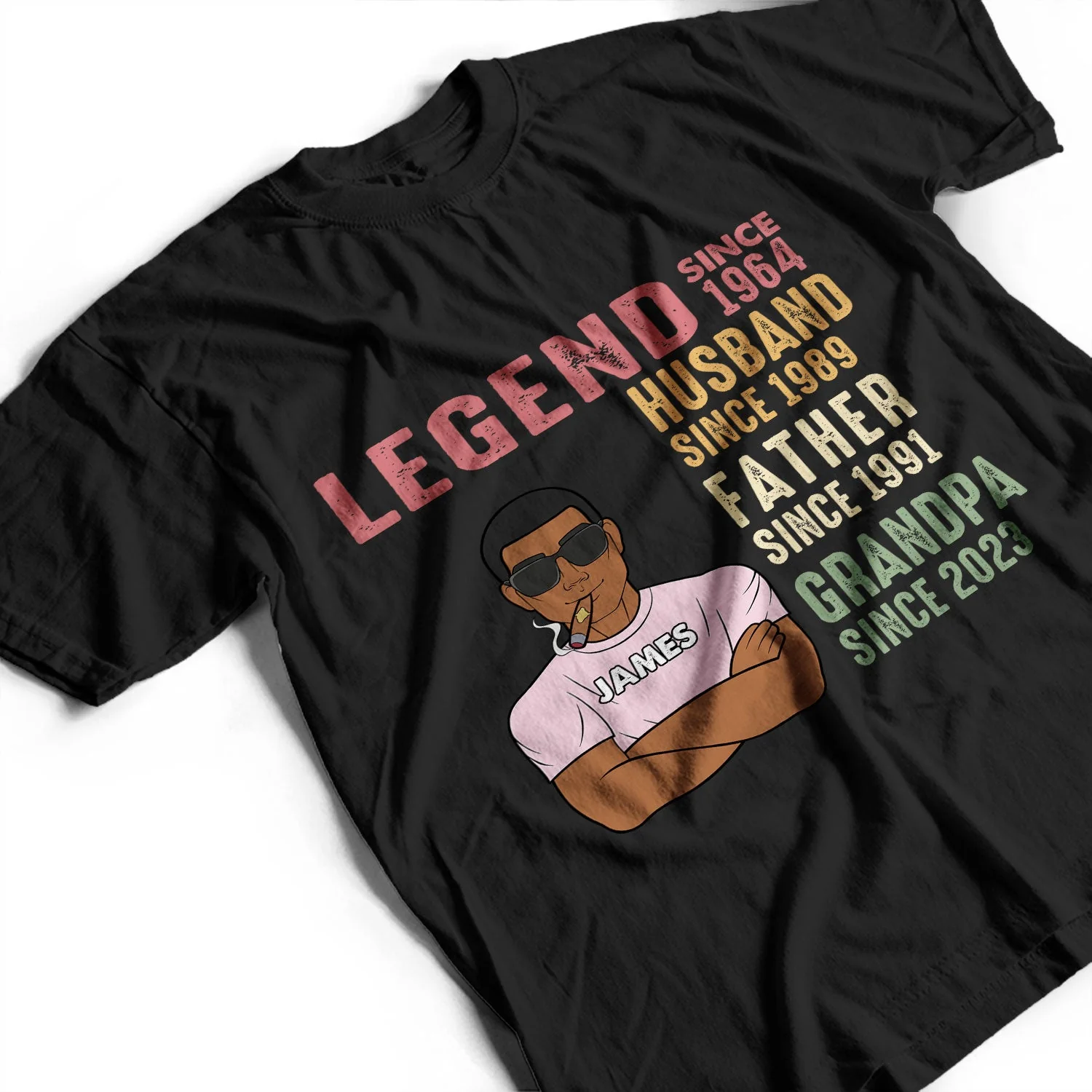 Legend Husband Father Grandpa - Funny Gift For Dad, Father, Grandpa - Personalized T Shirt - Image 3