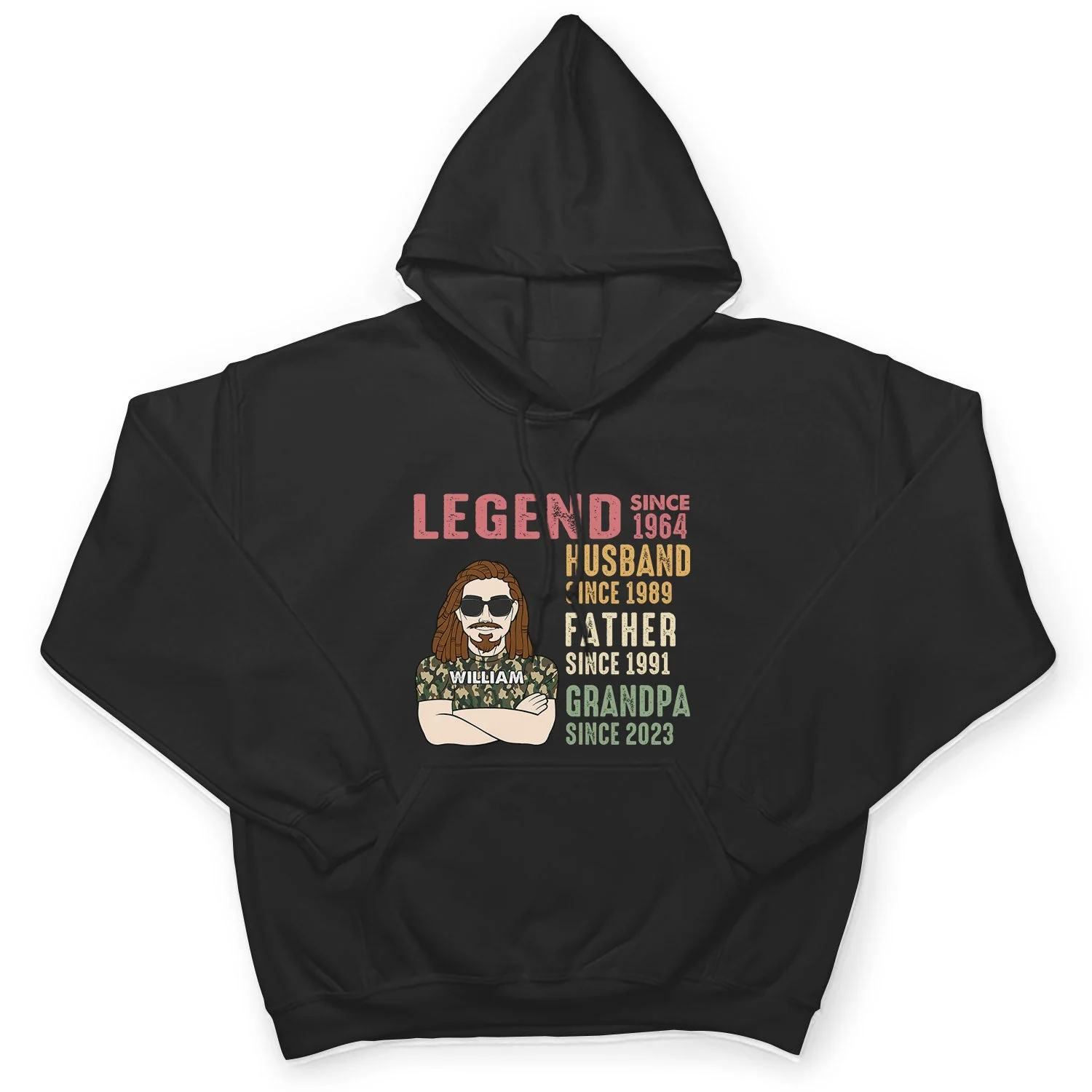 Legend Husband Father Grandpa - Funny Gift For Dad, Father, Grandpa - Personalized T Shirt - Image 4