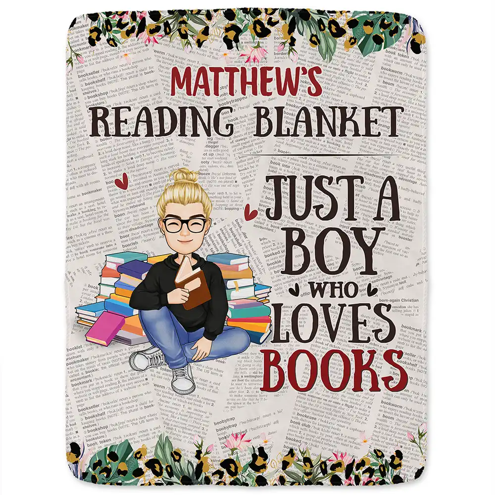 Leopard My Reading Blanket - Personalized Fleece Blanket, Sherpa Blanket - Image 2