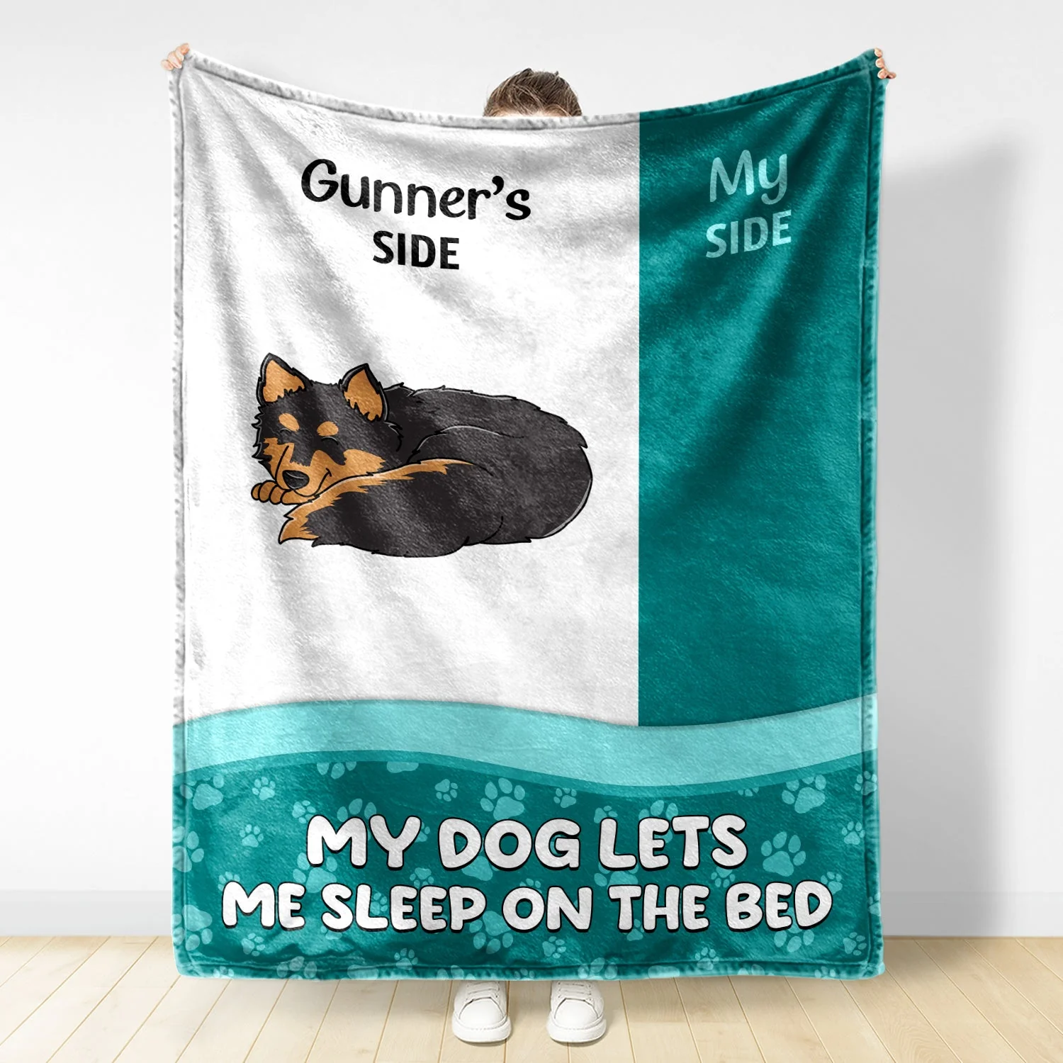 Let Me Sleep On The Bed - Gift For Pet Lovers - Personalized Fleece Blanket - Image 2