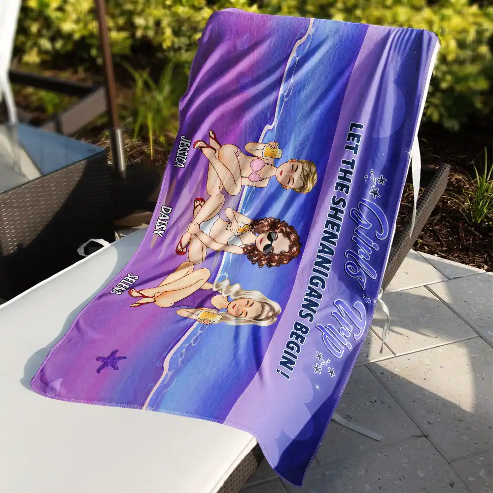 Let The Shenanigans Begin - Personalized Beach Towel - Image 3