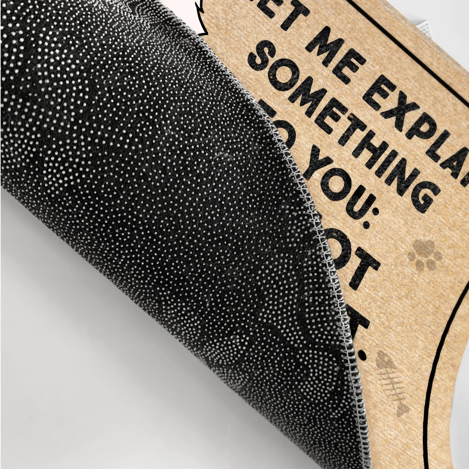 Let Us Explain Something To You - Birthday, Funny, Home Decor, Housewarming, Gift For Cat Lovers, Cat Mom, Cat Dad - Personalized Doormat - Image 3