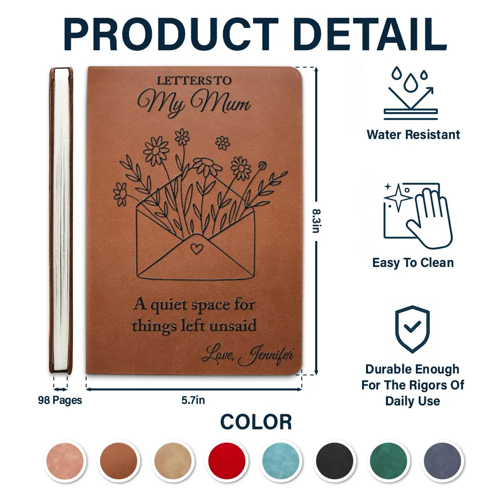 Letters To Loved One - Personalized Leather Journal - Image 5