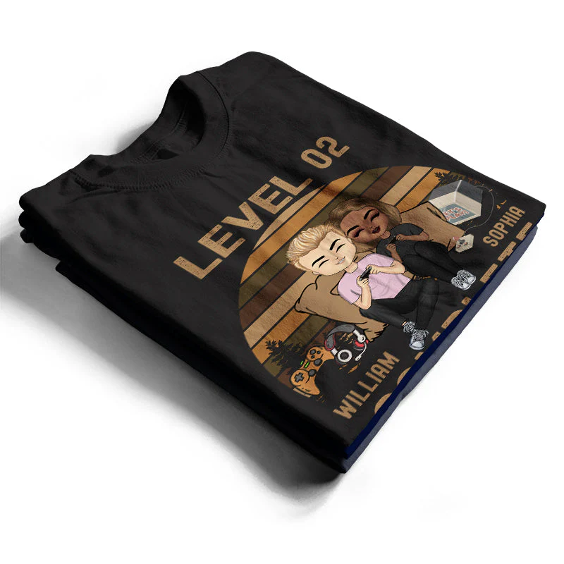 Level Complete - Gift For Couples - Personalized Custom T Shirt - Image 2
