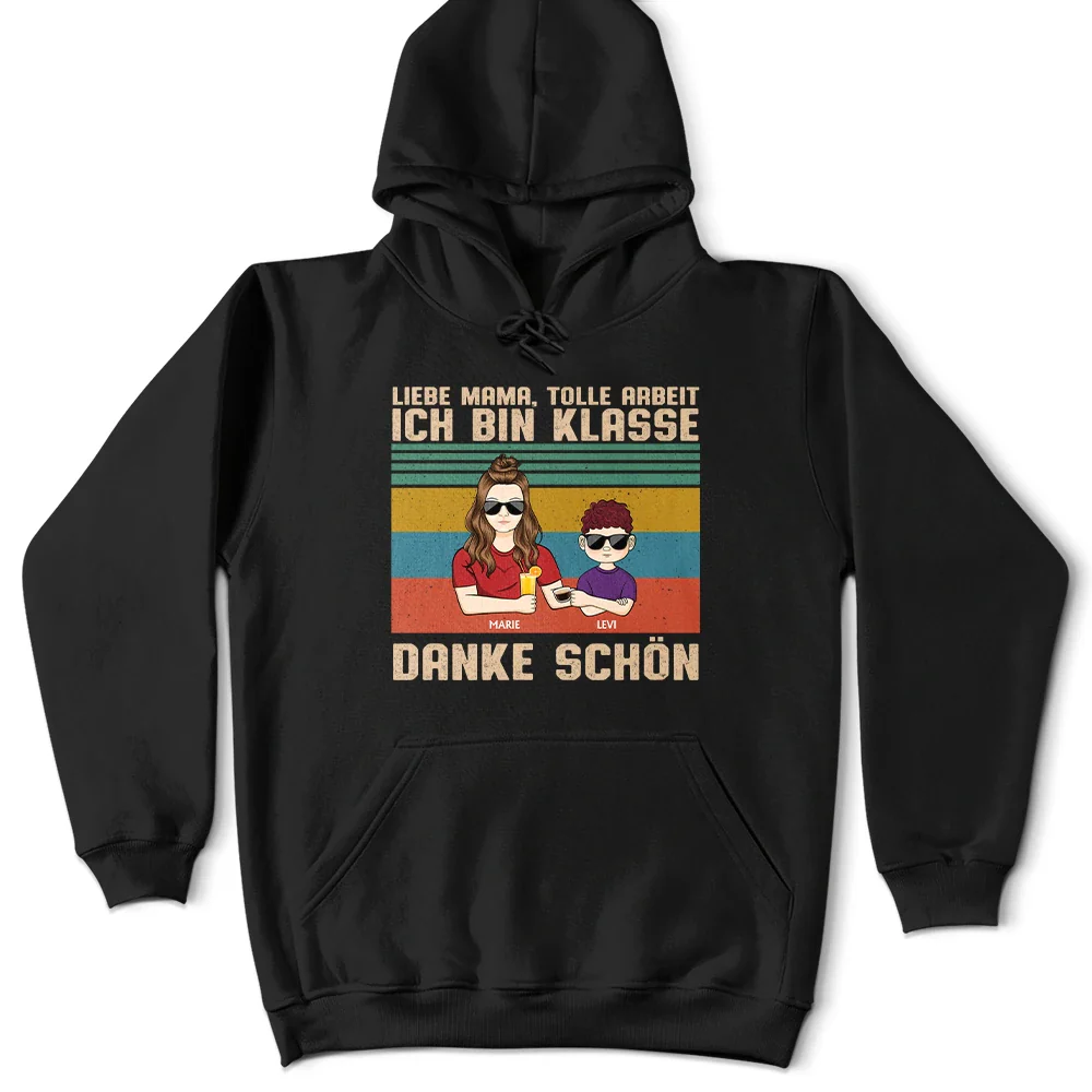 Liebe Mama Tolle Arbeit - Personalisiertes T Shirt - Image 4