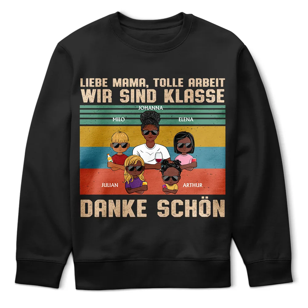 Liebe Mama Tolle Arbeit - Personalisiertes T Shirt - Image 5