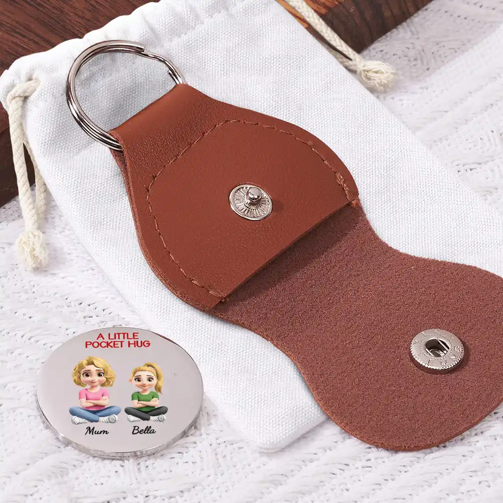 Life Has Given Me You Bonus Mom - Personalized Leather Pocket Hug - Image 2