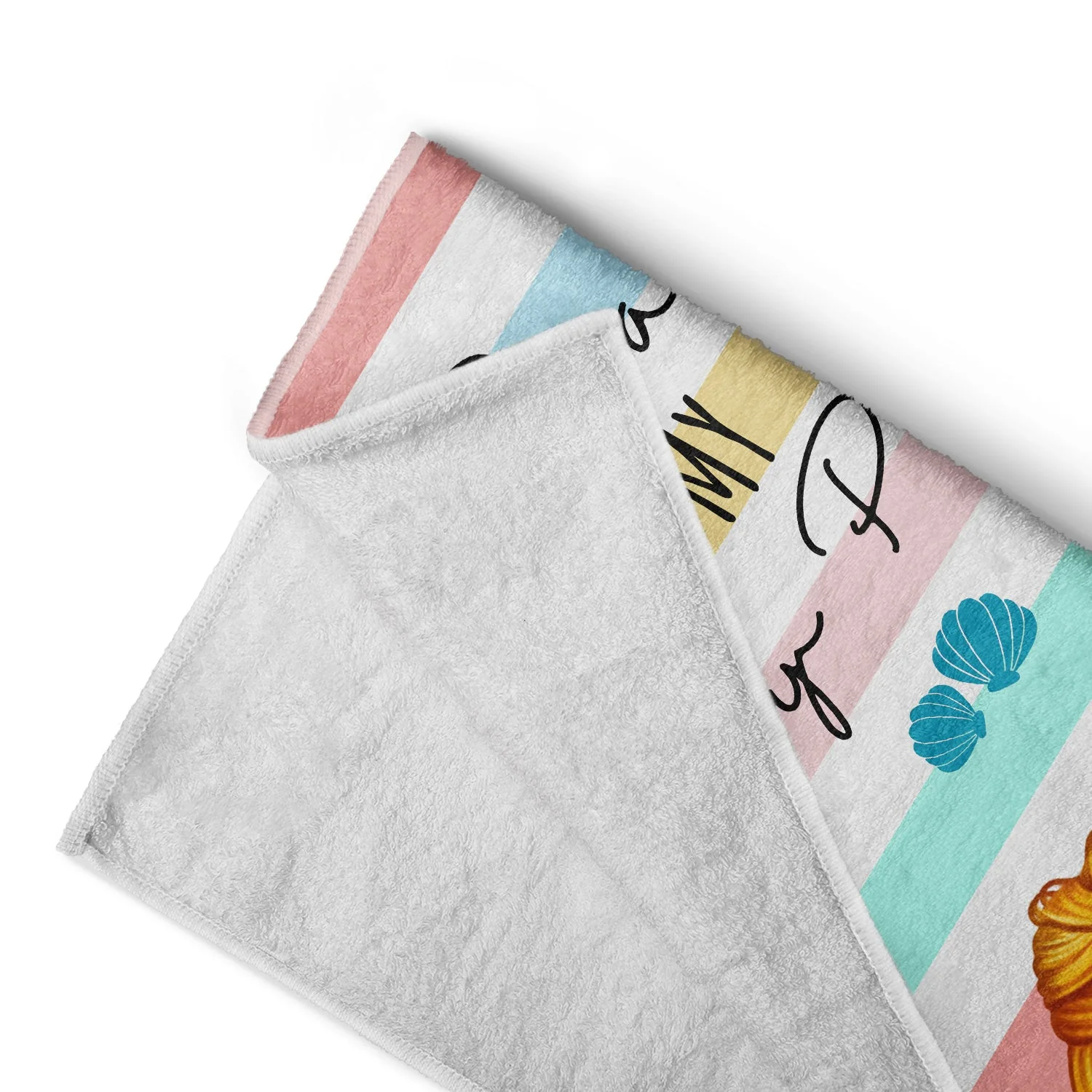 Life Is Better At The Beach Color Striped - Gift For Her, Him, Besties, Family - Personalized Custom Beach Towel - Image 4