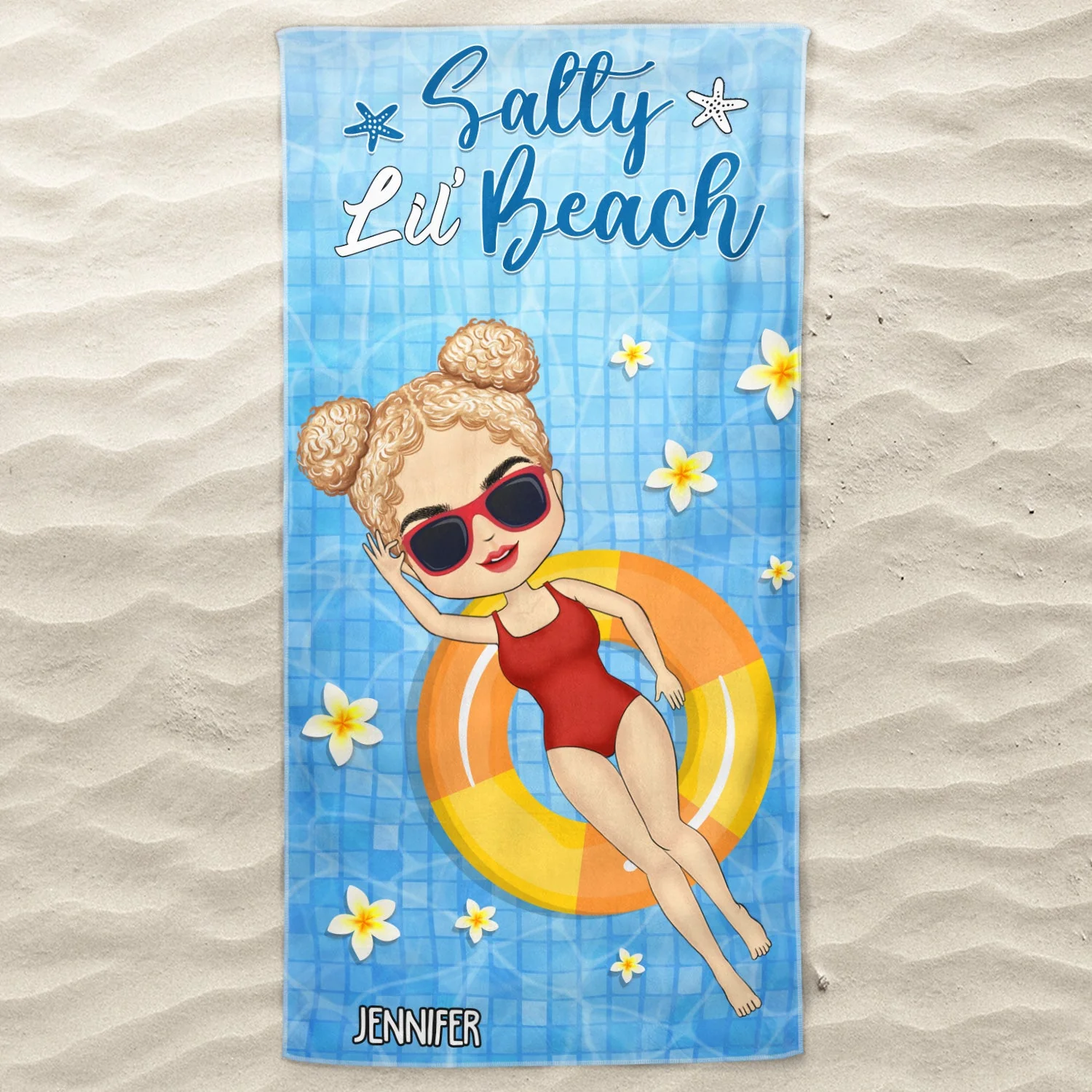 Life Is Better At The Beach Summer Vibes - Gift For Him, Her, Yourself, Girlfriend, Boyfriend, BFF Best Friends, Traveling Lovers - Personalized Custom Beach Towel - Image 3