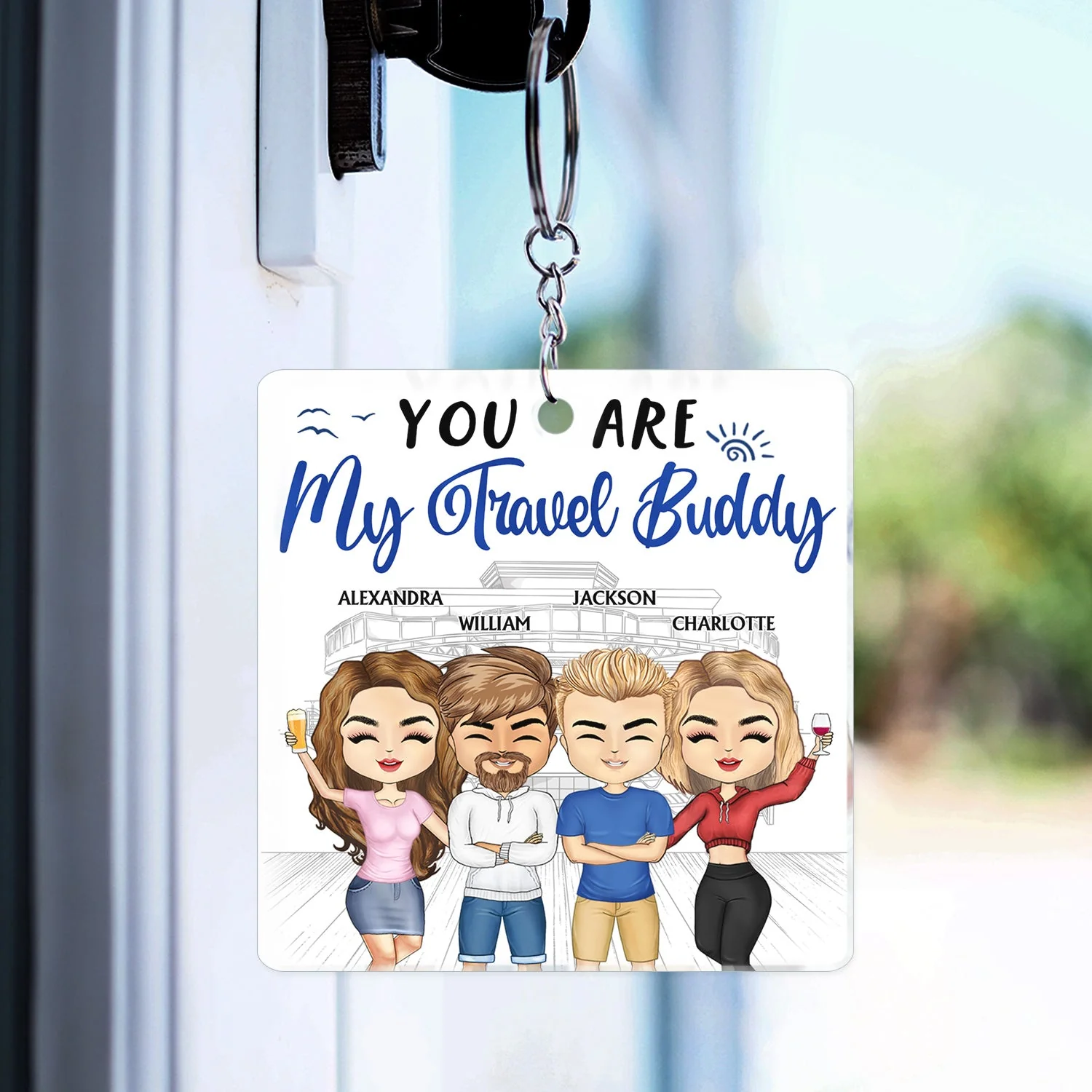 Life Is Better On A Cruise With Best Friends - Birthday, Traveling, Cruising Gift For BFF, Siblings, Colleagues - Personalized Custom Acrylic Keychain - Image 3