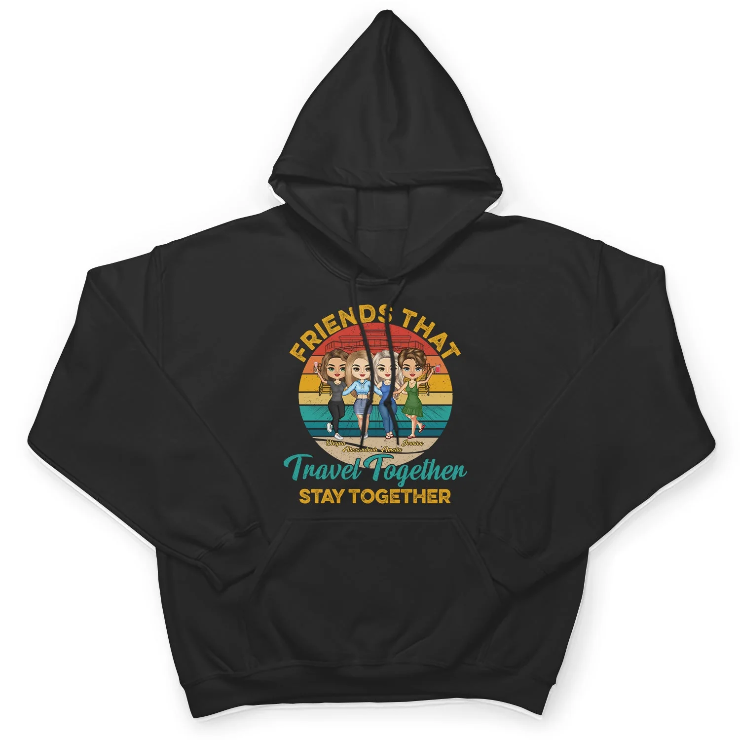 Life Is Better On A Cruise With Best Friends - Birthday, Traveling, Cruising Gift For BFF, Siblings, Colleagues - Personalized Custom T Shirt - Image 4
