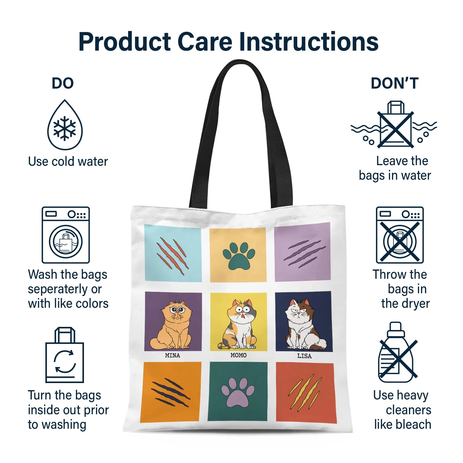 Life Is Better With Cat - Gift For Cat Lovers - Personalized Zippered Canvas Bag - Image 6