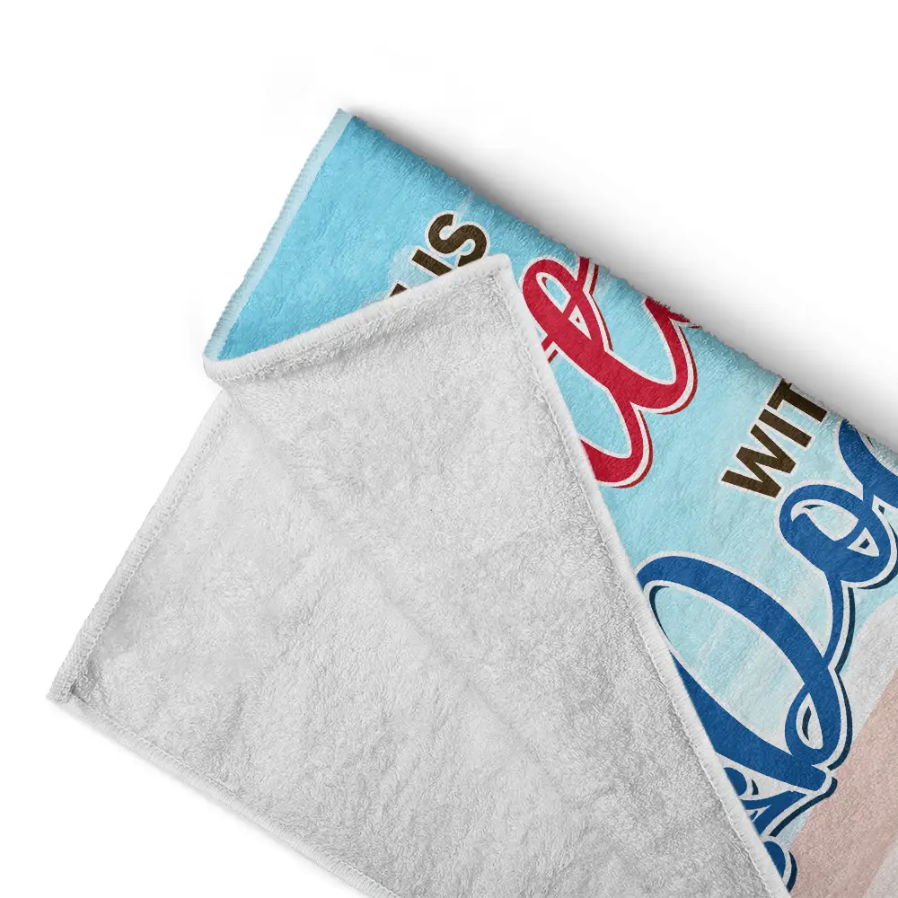 Life Is Better With Dogs 3D Effect - Personalized Beach Towel - Image 4