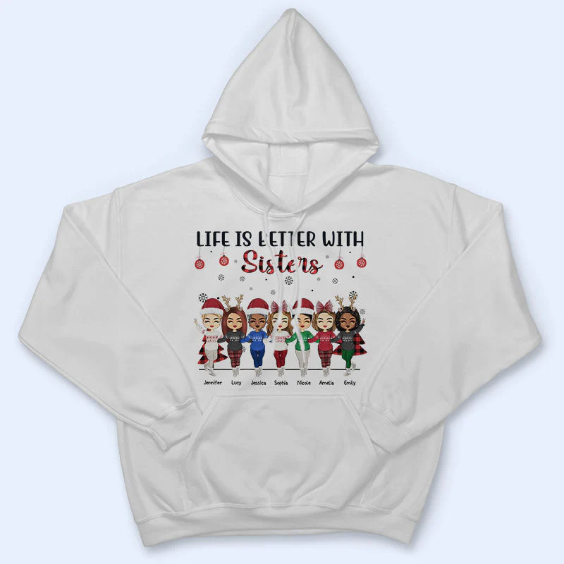 Life Is Better With Sisters And Brothers, Best Friends - Christmas Gift - Personalized Custom Sweatshirt - Image 3