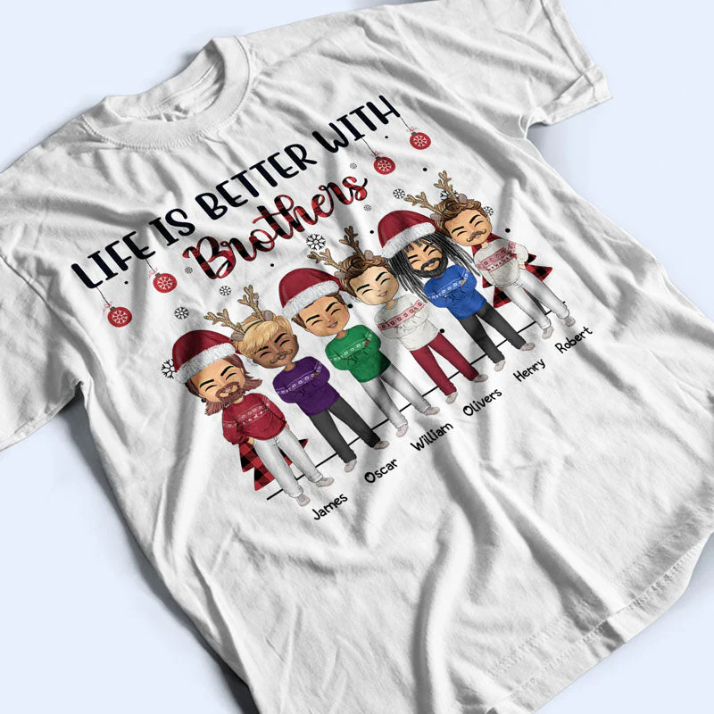 Life Is Better With Sisters And Brothers, Best Friends - Christmas Gift - Personalized Custom Sweatshirt - Image 5