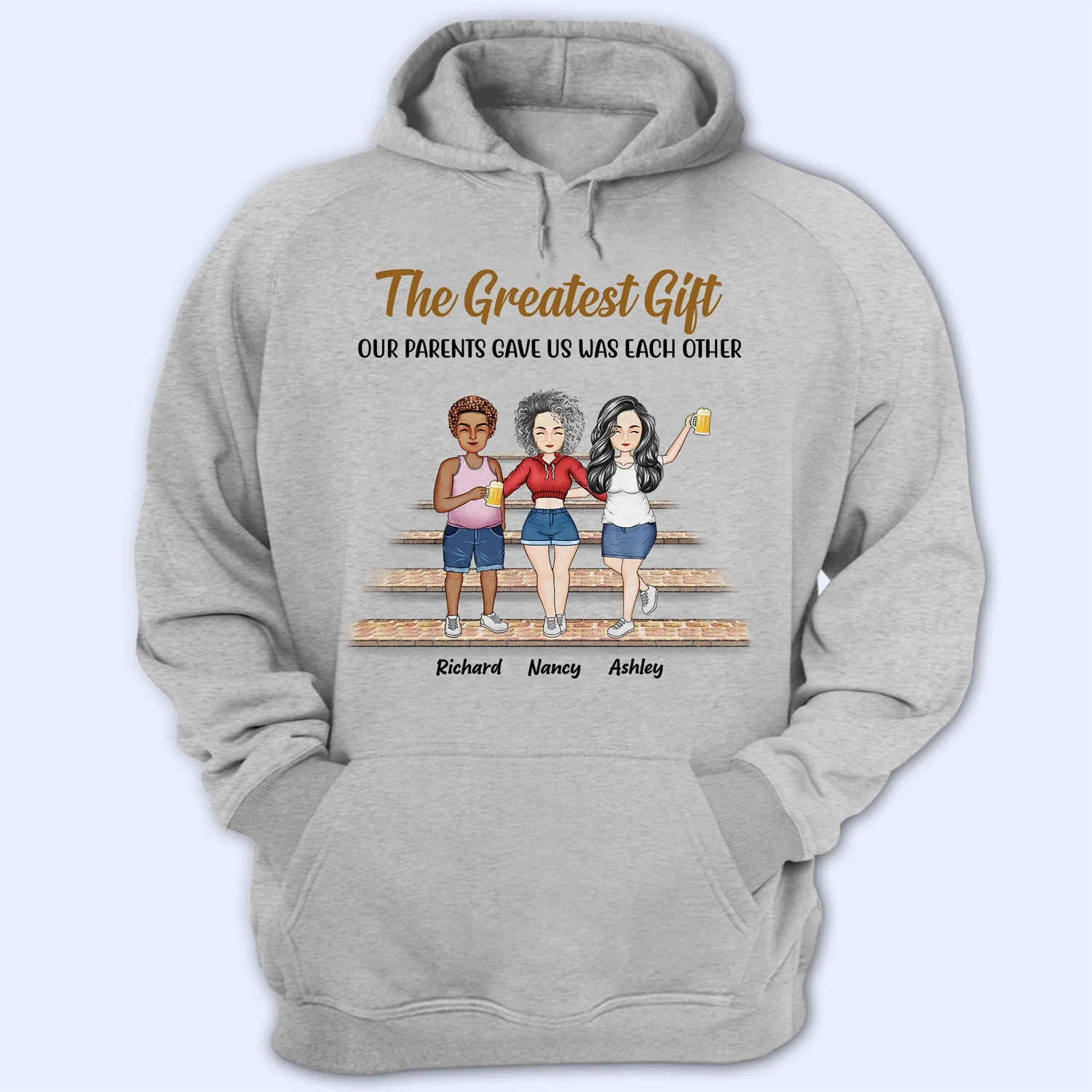 Life Is Better With Sisters & Brothers - Gift For Siblings And Best Friends - Personalized Custom T Shirt - Image 4