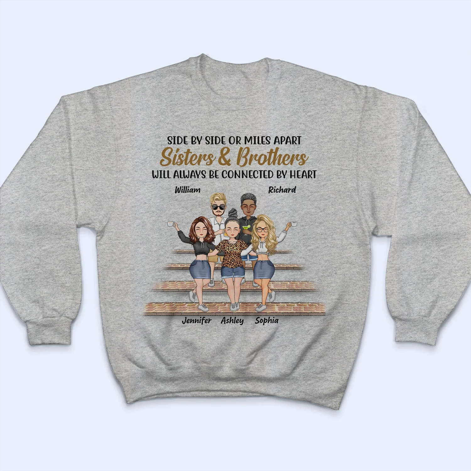 Life Is Better With Sisters & Brothers - Gift For Siblings And Best Friends - Personalized Custom T Shirt - Image 5
