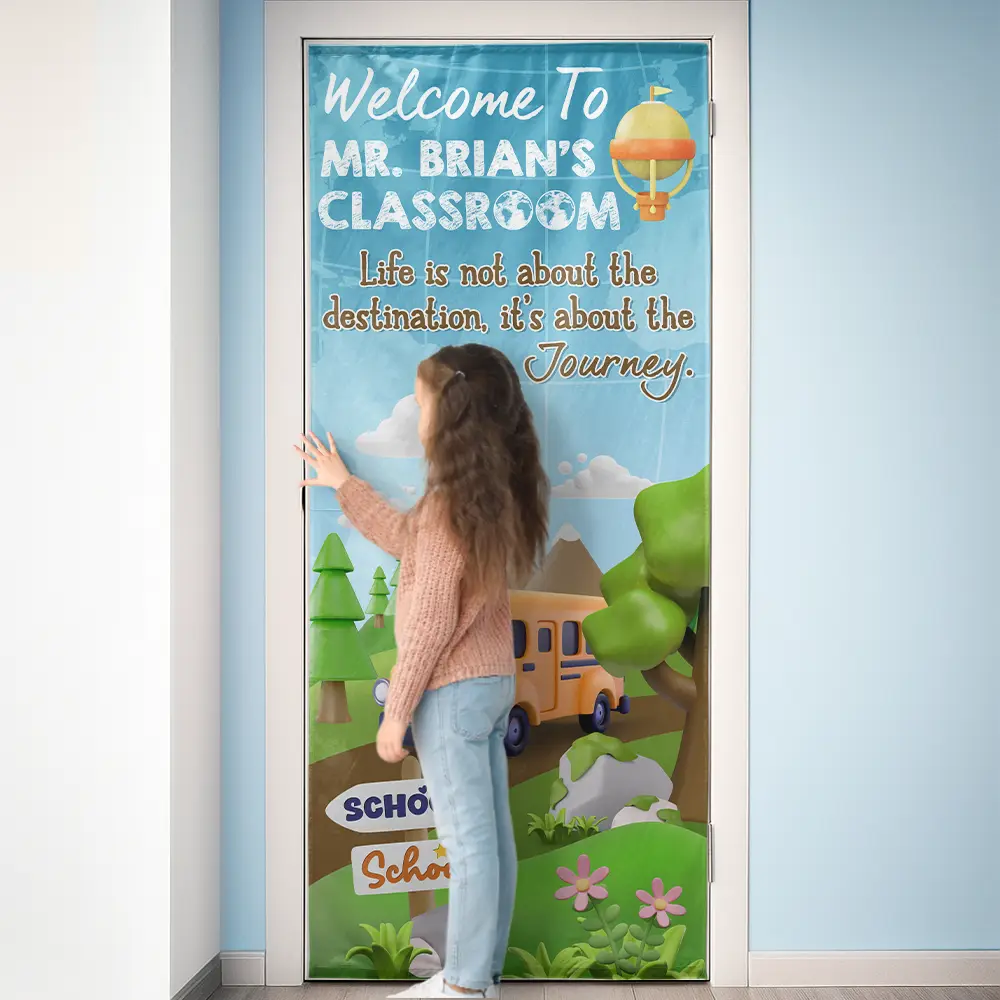 Life Is Not A Destination - Personalized Door Cover - Image 3