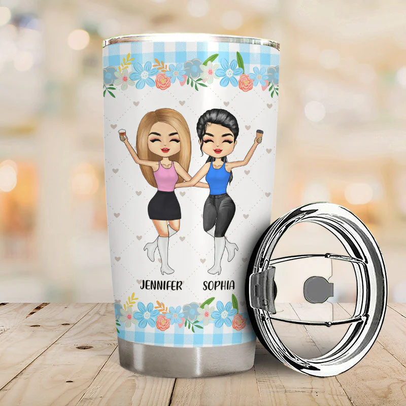 Life Is Sweeter With Sisters - Gift For Sibling - Personalized Custom Tumbler - Image 2