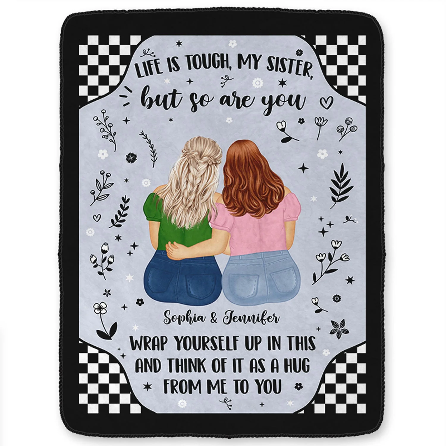Life Is Tough - Gift For Sister - Personalized Fleece Blanket - Image 2