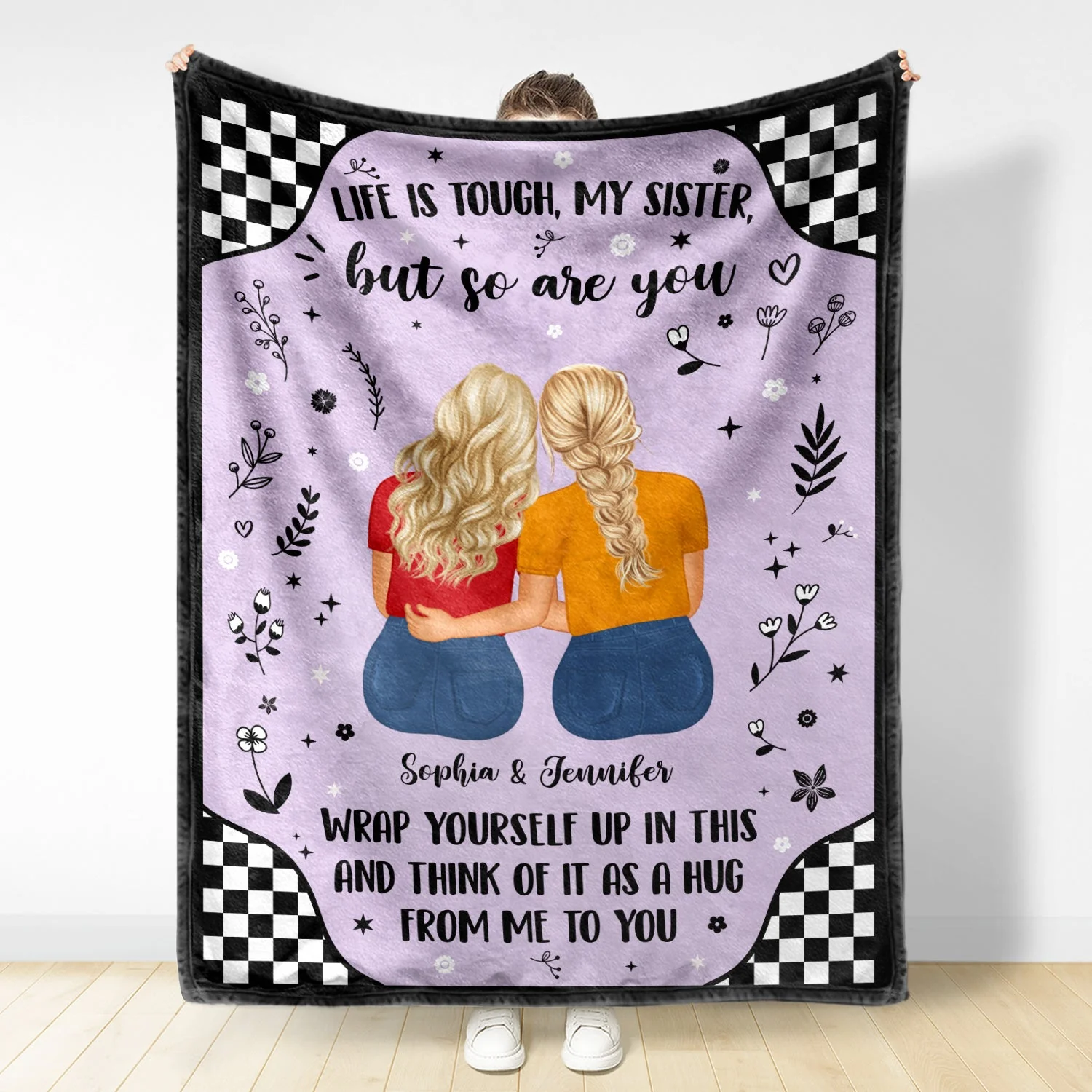 Life Is Tough - Gift For Sister - Personalized Fleece Blanket - Image 3