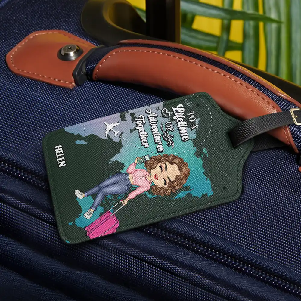 Lifetime Of Adventures - Personalized Combo 2 Luggage Tags - Image 2