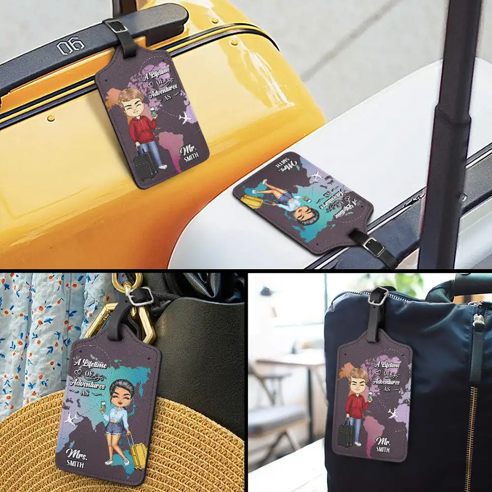 Lifetime Of Adventures - Personalized Combo 2 Luggage Tags - Image 3