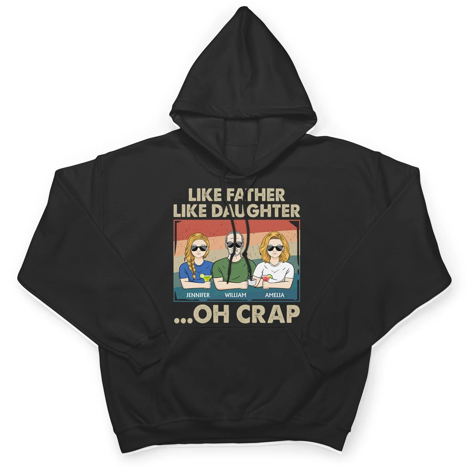 Like Father Like Daughter - Funny Gift For Dad, Father, Grandpa - Personalized T Shirt - Image 4