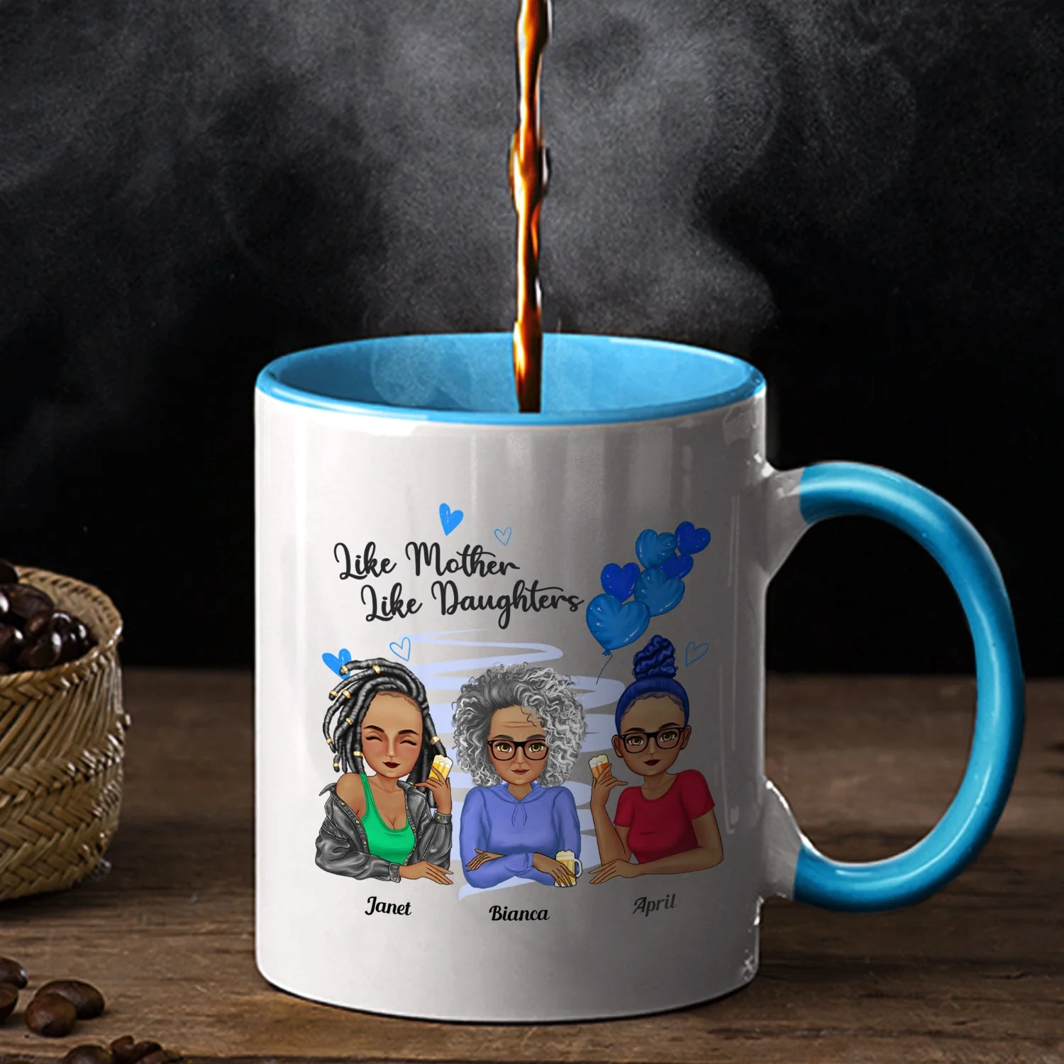 Like Mother Like Daughter - Gift For Mother - Personalized Accent Mug - Image 2