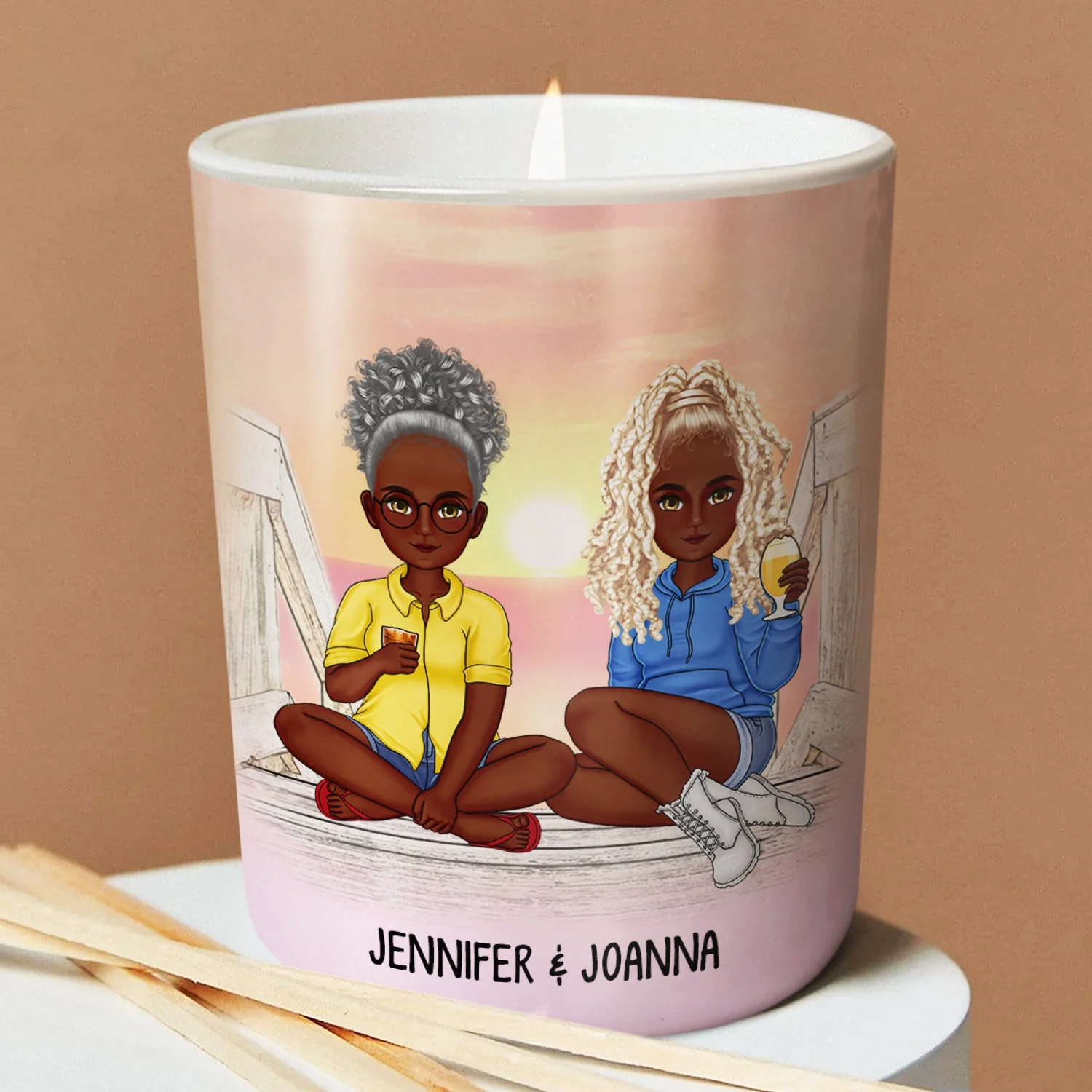 Like This Candle - Gift For Bestie - Personalized Scented Candle With Wooden Lid - Image 3