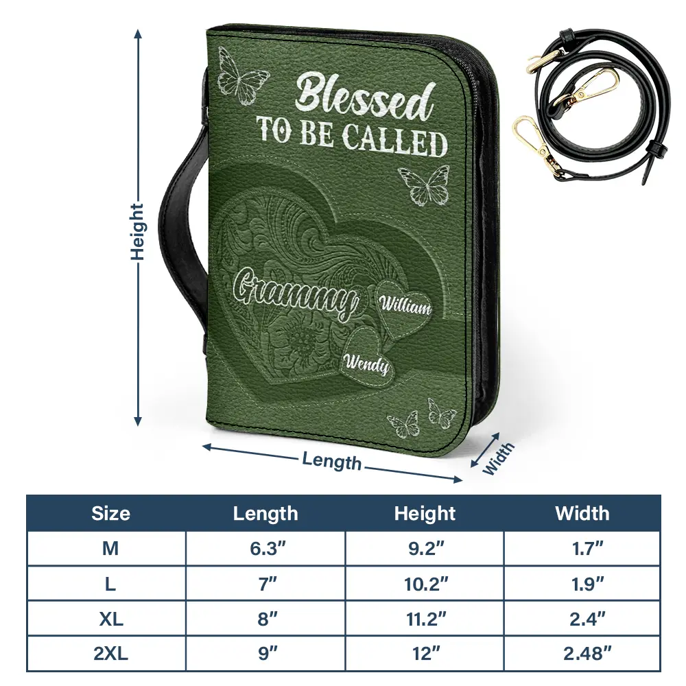 Little Sweethearts Bless To Be Called Grandma Mommy - Personalized Bible Cover - Image 5