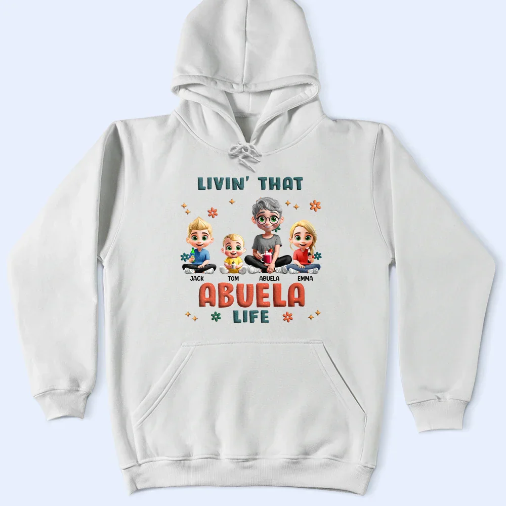 Living That Grandma Life 3D Effect - Personalized T Shirt - Image 4