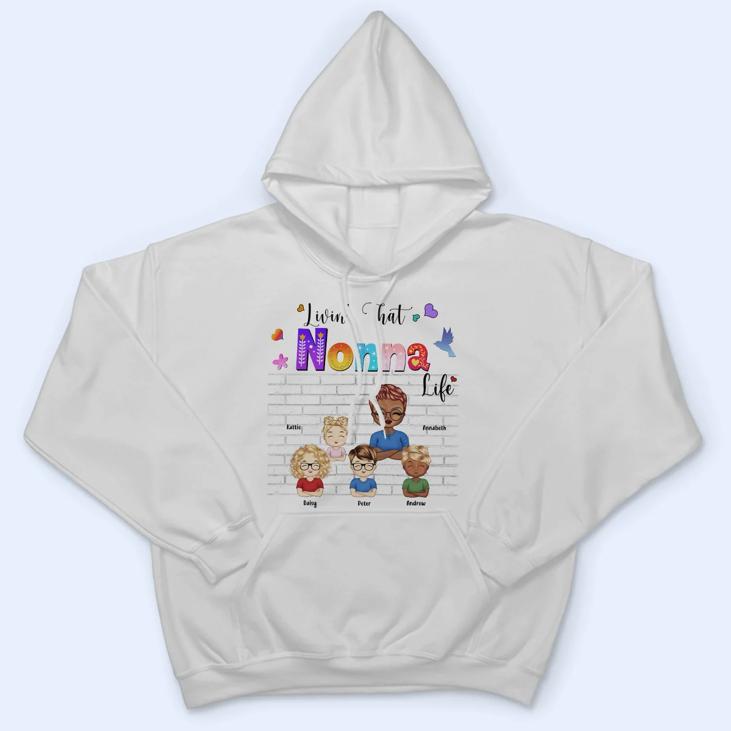 Living That Grandma Life Grandkids - Birthday, Loving Gift For Mom, Mother, Nana, Grandmother, Grandparents, Family - Personalized Custom T Shirt - Image 4