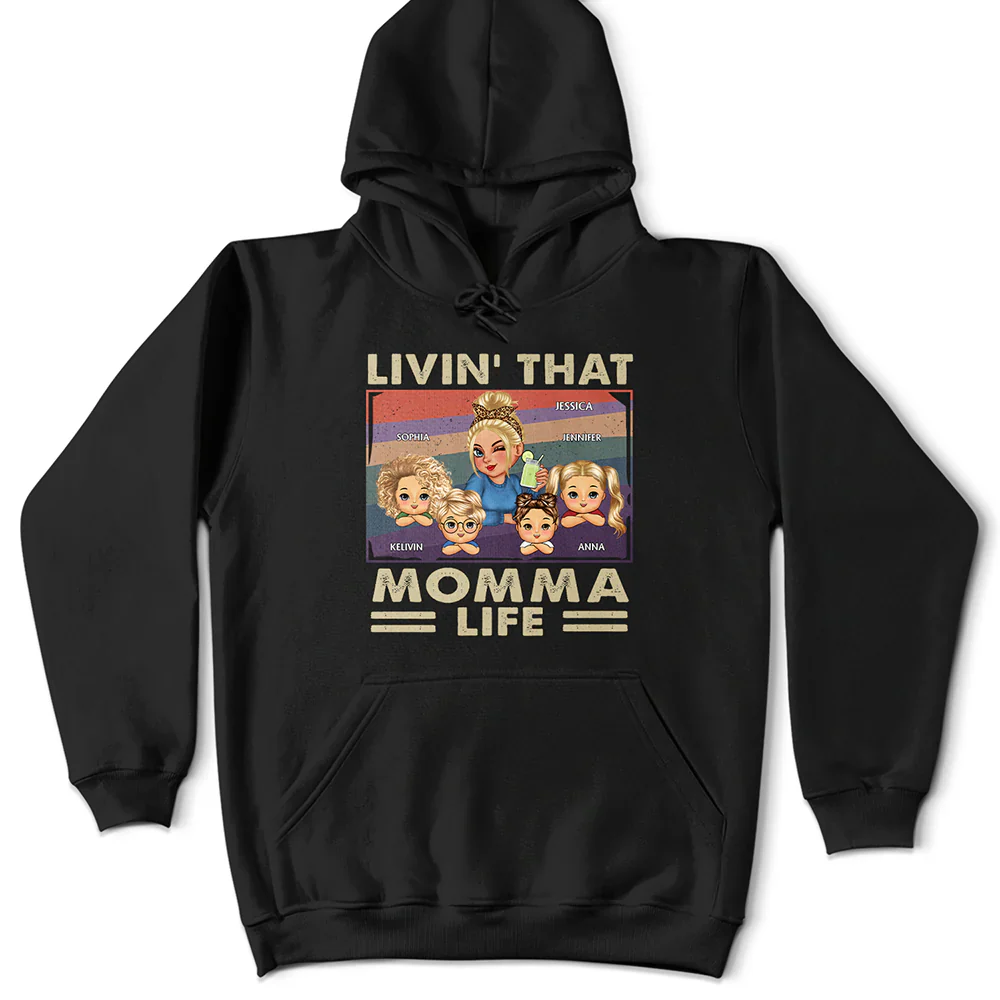 Living That Grandma Life Vintage - Personalized T Shirt - Image 4