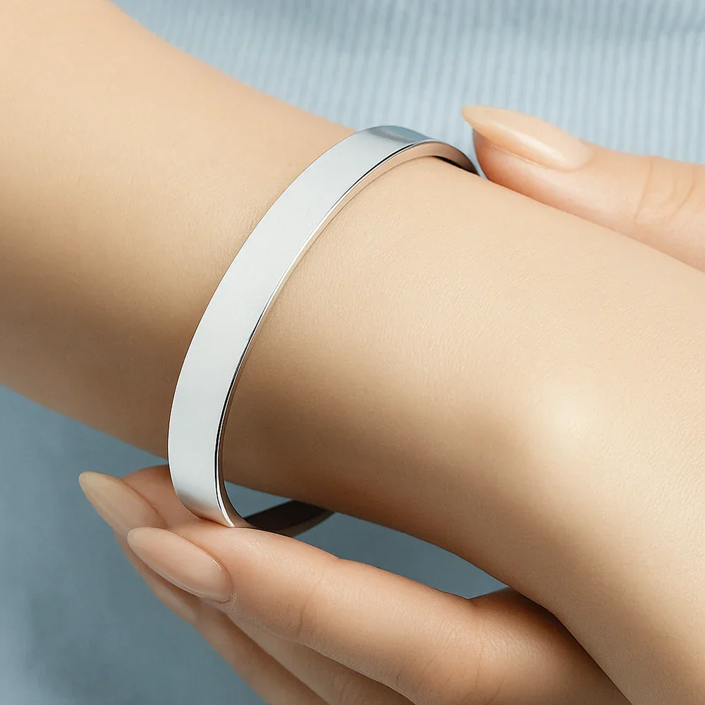 Location Coordinates I Own This Place - Personalized Bangle Bracelet Cuff - Image 5