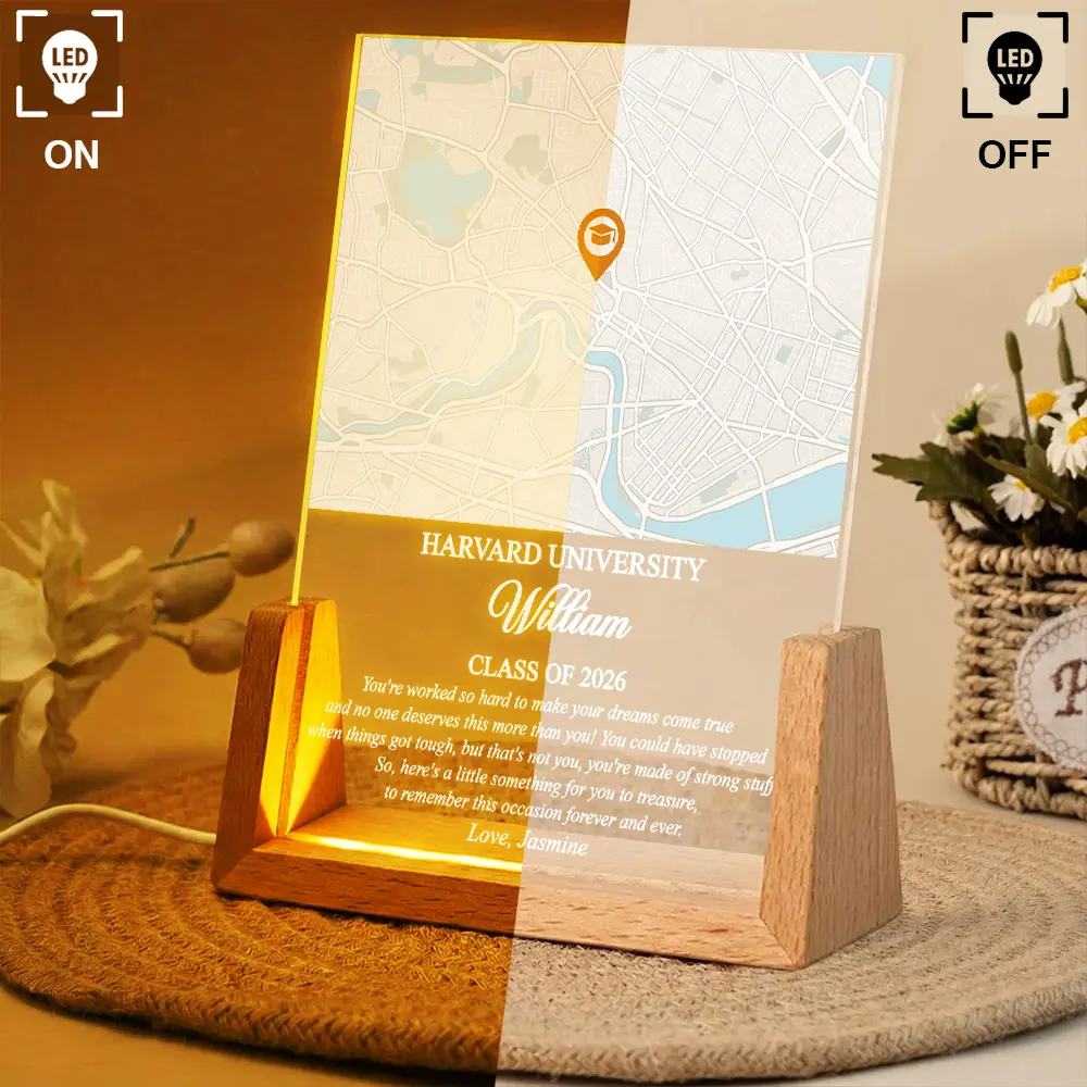 Location Map Congrats You Did It - Personalized Night Light - Image 3