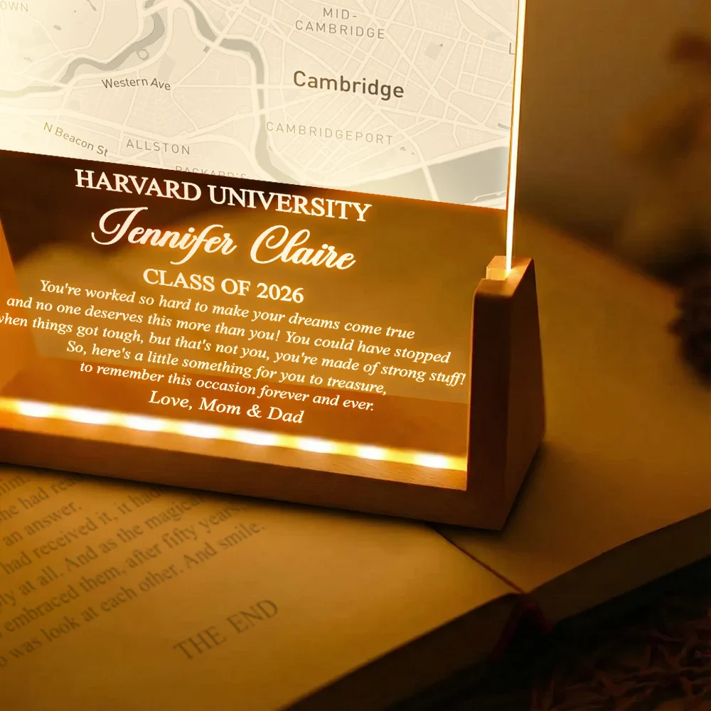 Location Map Congrats You Did It - Personalized Night Light - Image 6