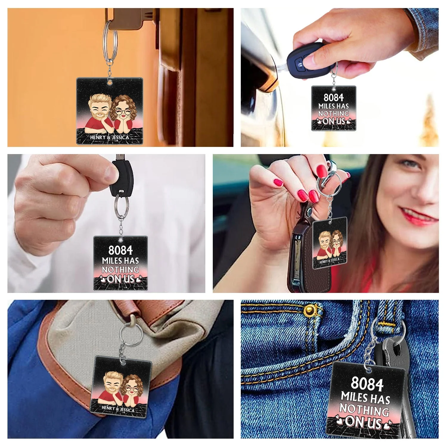 Long Distance Bestie Miles Has Nothing On Us - Gift For Bestie - Personalized Acrylic Keychain - Image 6