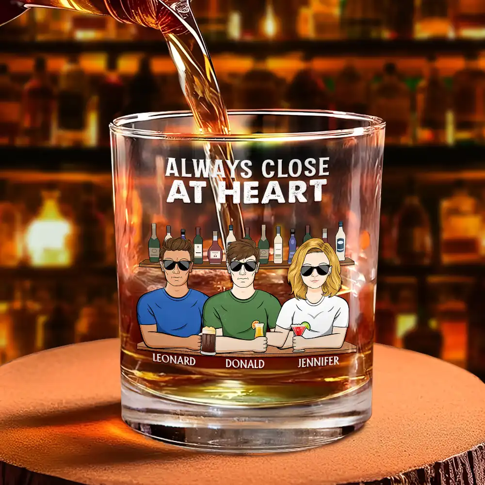 Long Distance Never Too Far To Drink Together - Personalized Whiskey Glass - Image 4