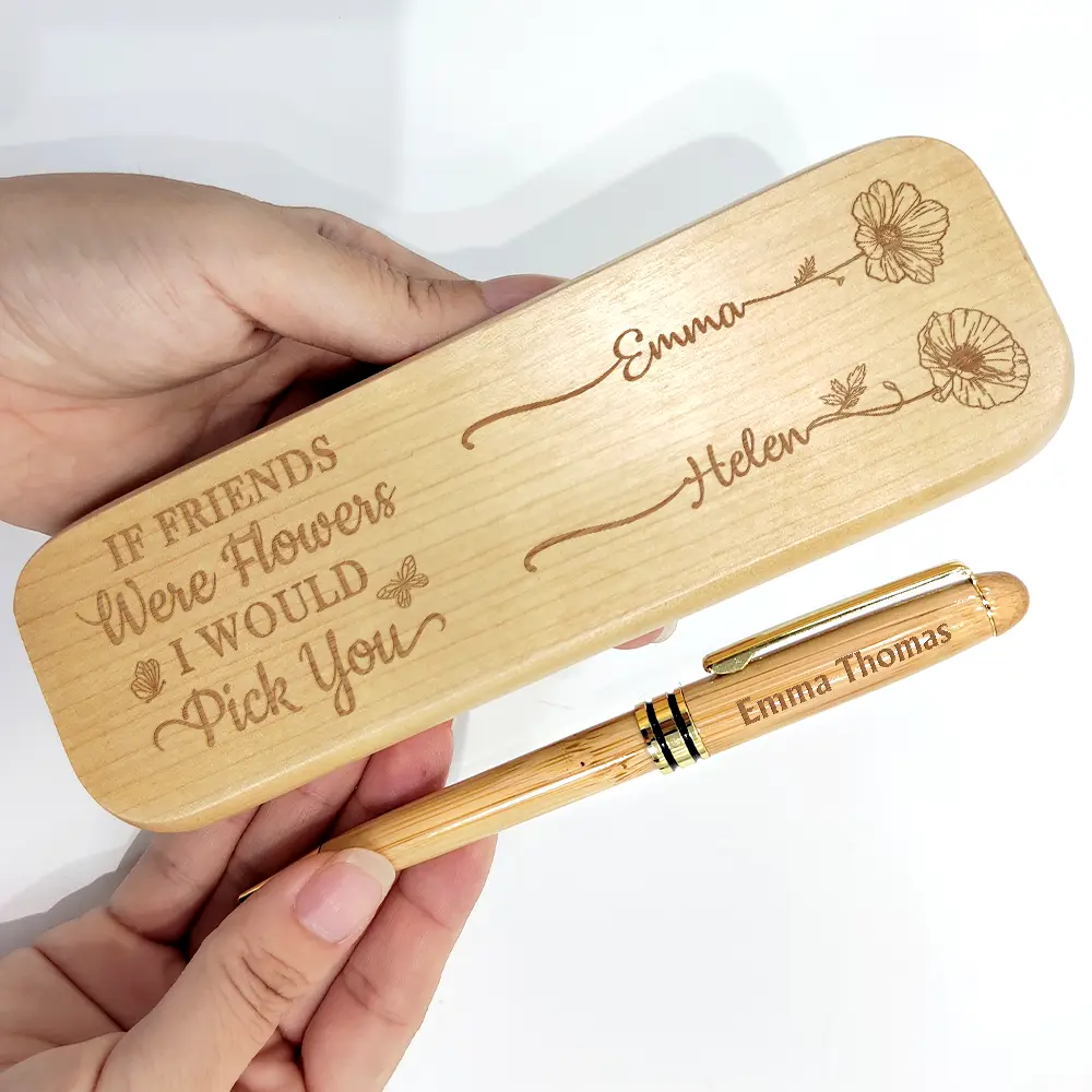 Long Time To Grow An Old Friend - Personalized Wooden Pen Set - Image 5