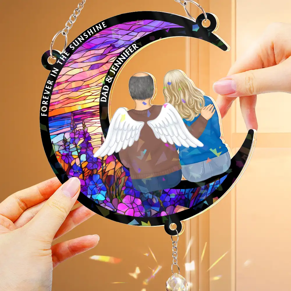 Look For Me In The Sunshine - Personalized Rainbow Suncatcher With Crystal Ball Prism - Image 4