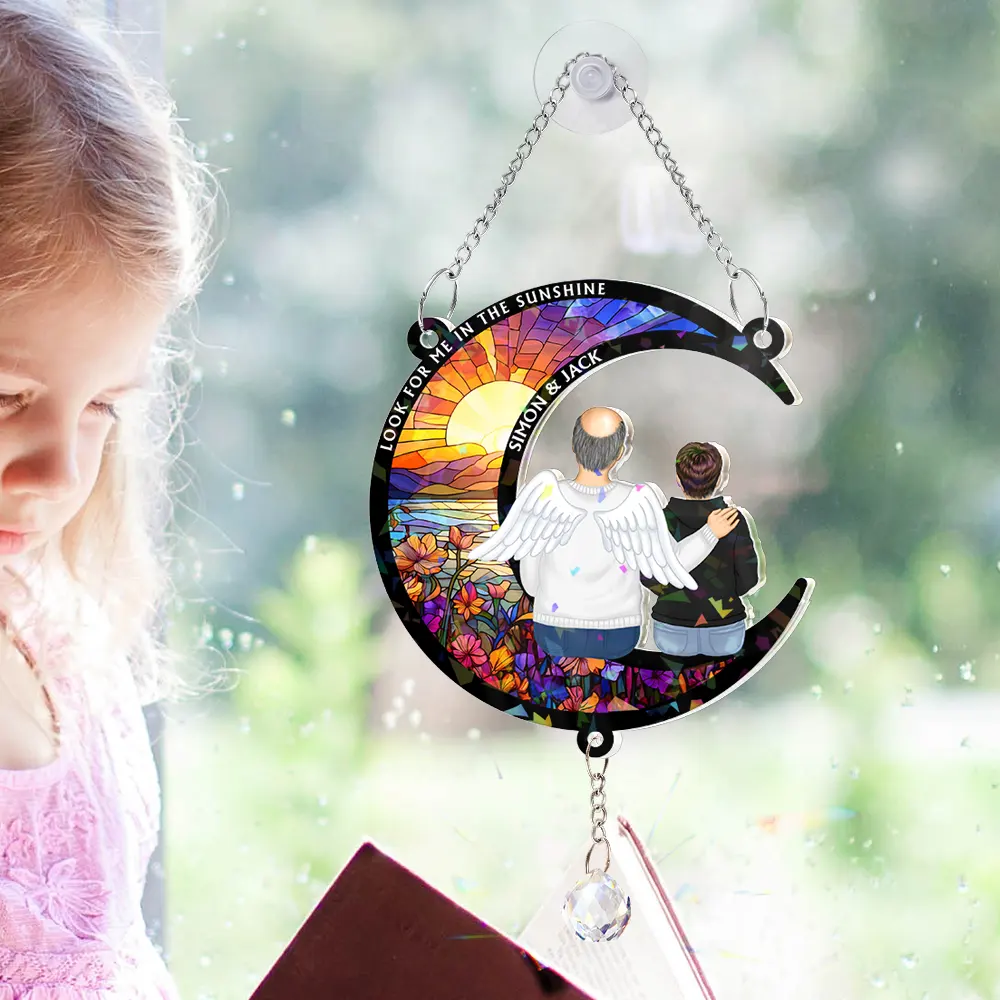 Look For Me In The Sunshine - Personalized Rainbow Suncatcher With Crystal Ball Prism - Image 5