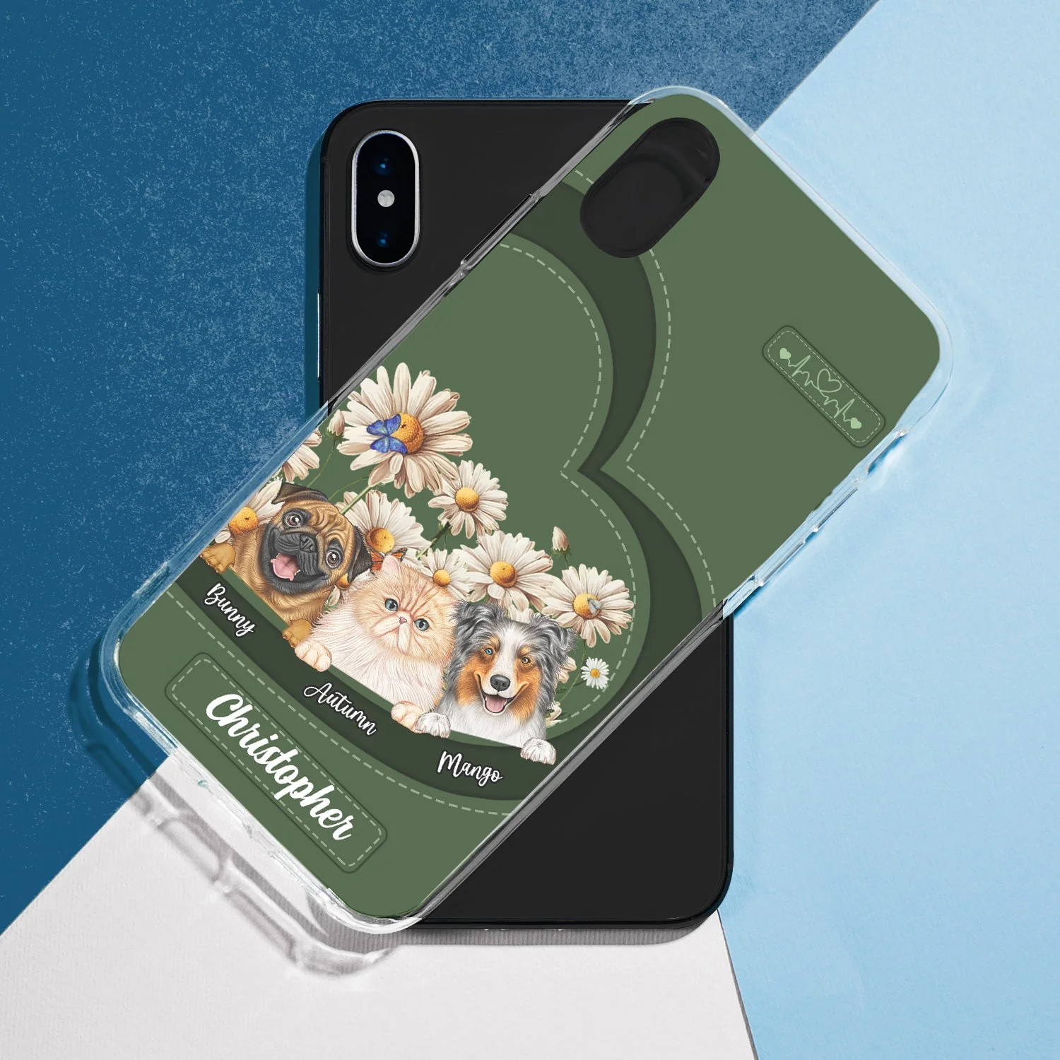 Love Daisy Dogs Cats - Gift For Pet Lovers, Dog Lovers, Cat Lovers - Personalized Clear Phone Case - Image 5