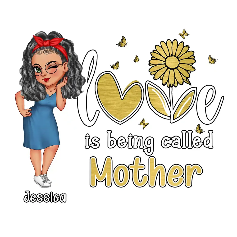 Love Is Being Called Grandma Nana Mom - Personalized Decor Decal - Image 2