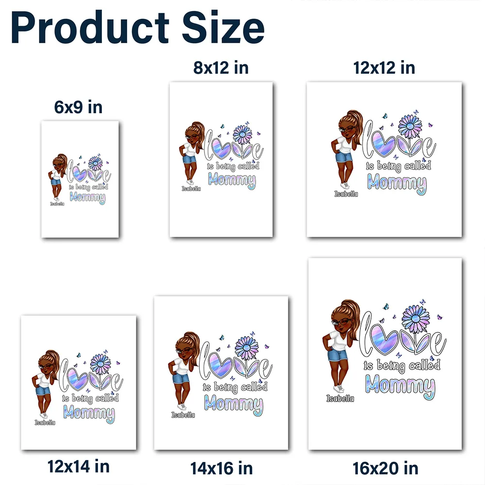 Love Is Being Called Grandma Nana Mom - Personalized Decor Decal - Image 6