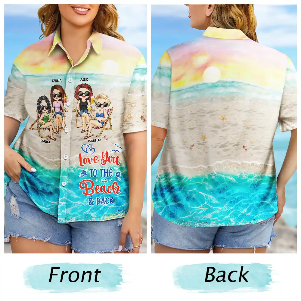 Love You To The Beach And Back - Personalized Hawaiian Shirt - Image 6