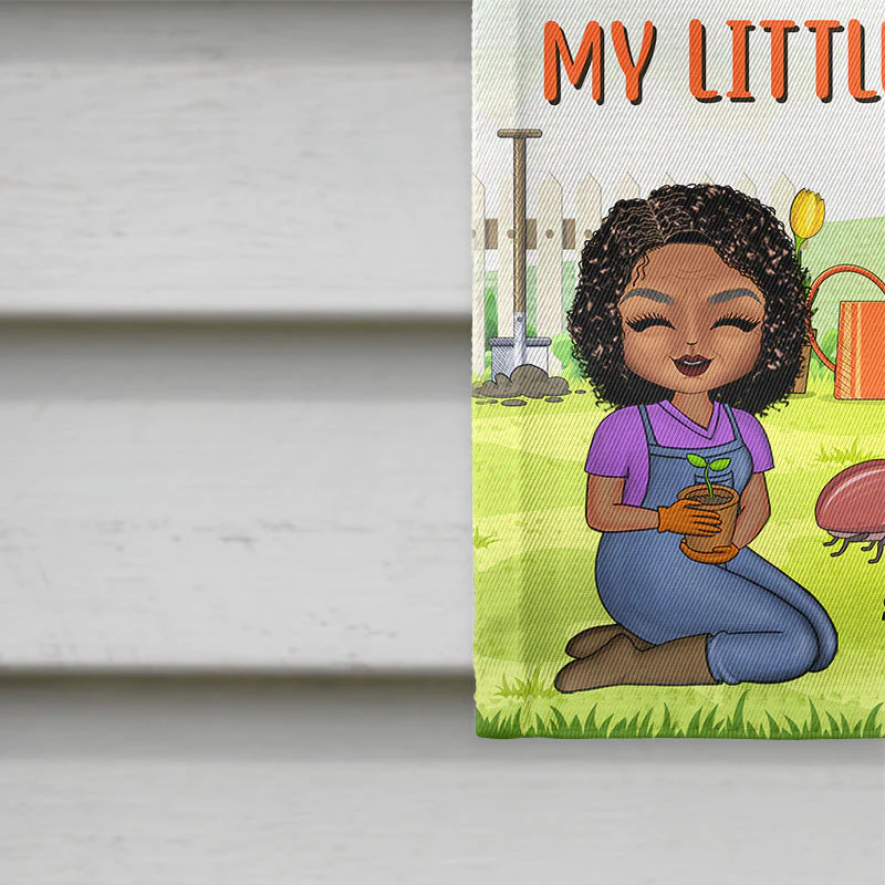 Loved By My Little Bugs Gardening Lady - Gift For Women - Personalized Custom Flag - Image 4