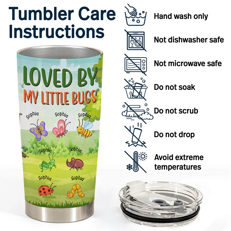 Loved By My Little Bugs Gardening Lady - Gift For Women - Personalized Custom Tumbler - Image 5