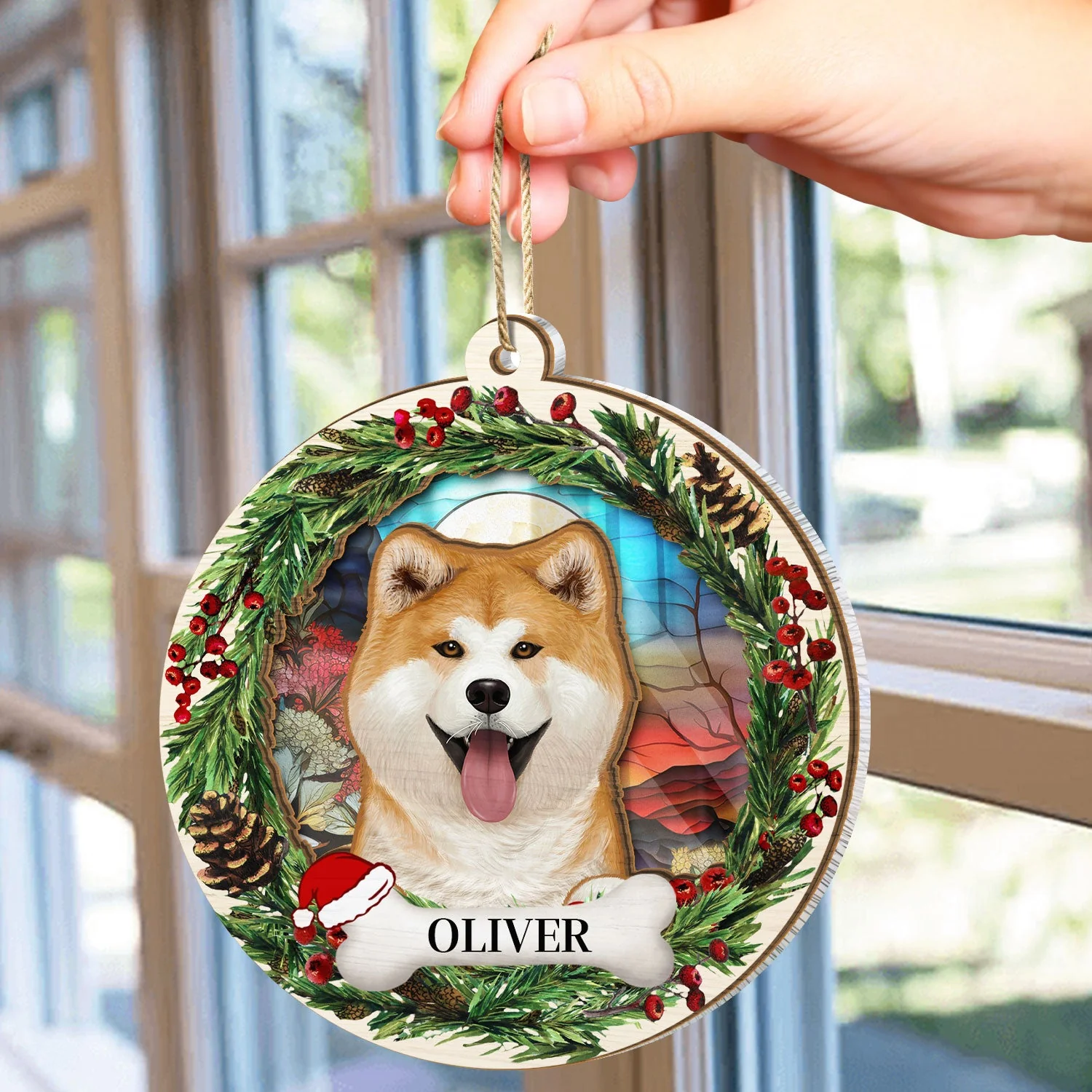 Lovely Dogs Cats - Christmas Memorial Gift For Pet Lovers - Personalized Suncatcher Ornament - Image 4